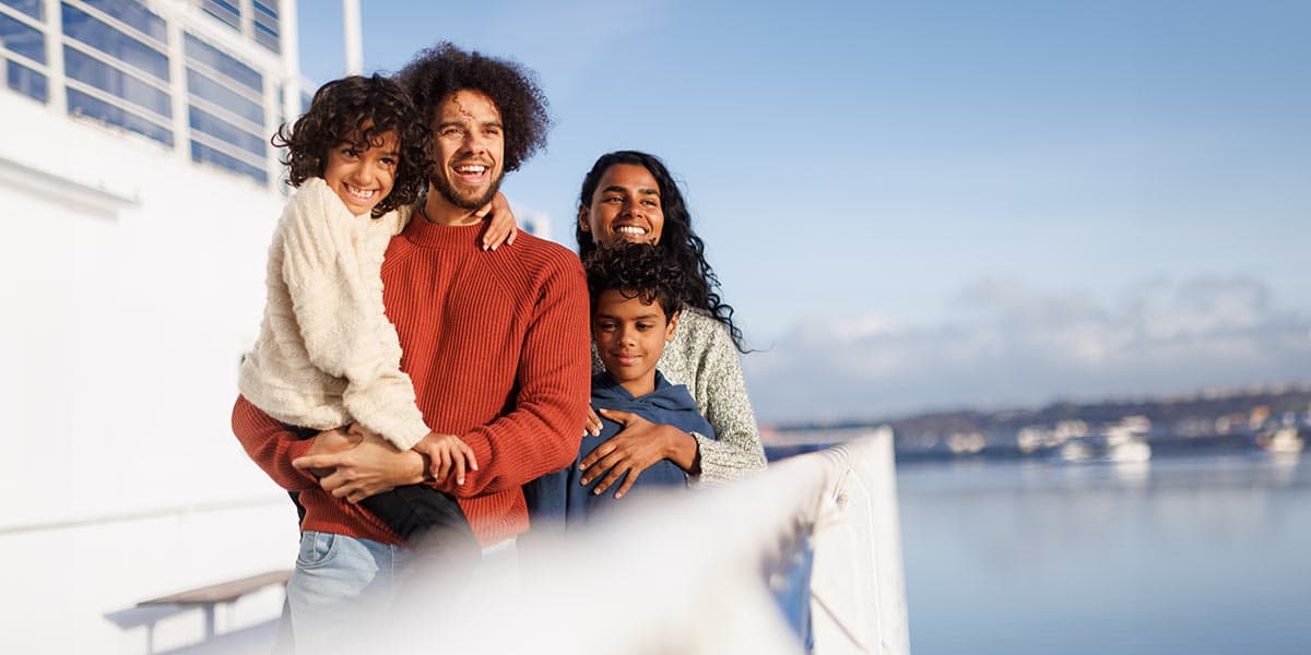 Family on deck