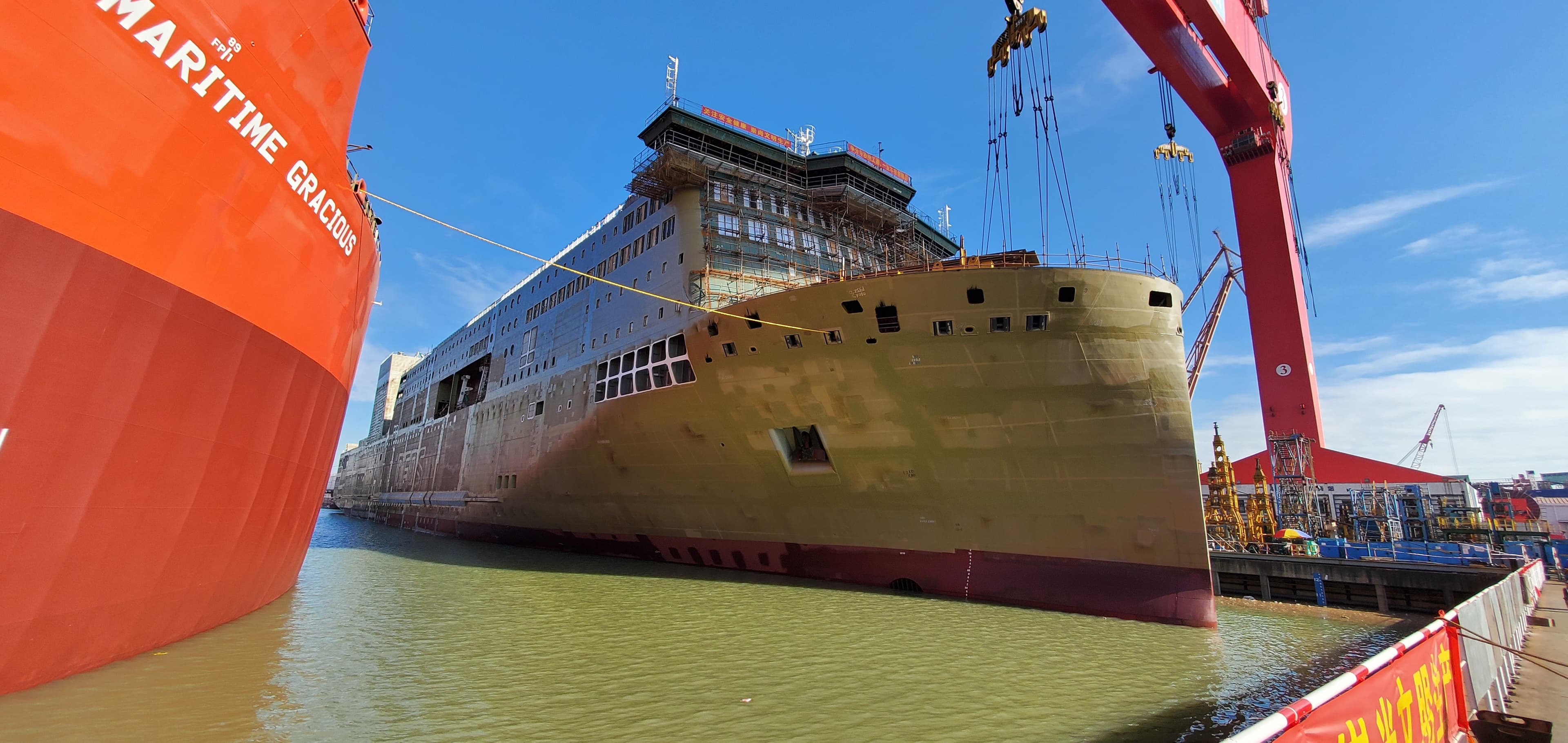 The second combined ferry for the Baltics launched at the Guangzhou Shipyard