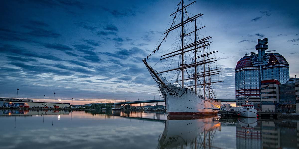 View on river in Gothenburg, Sweden